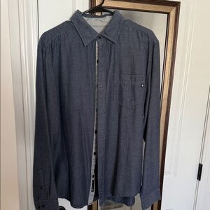 Men's Blue Button-Up Shirt